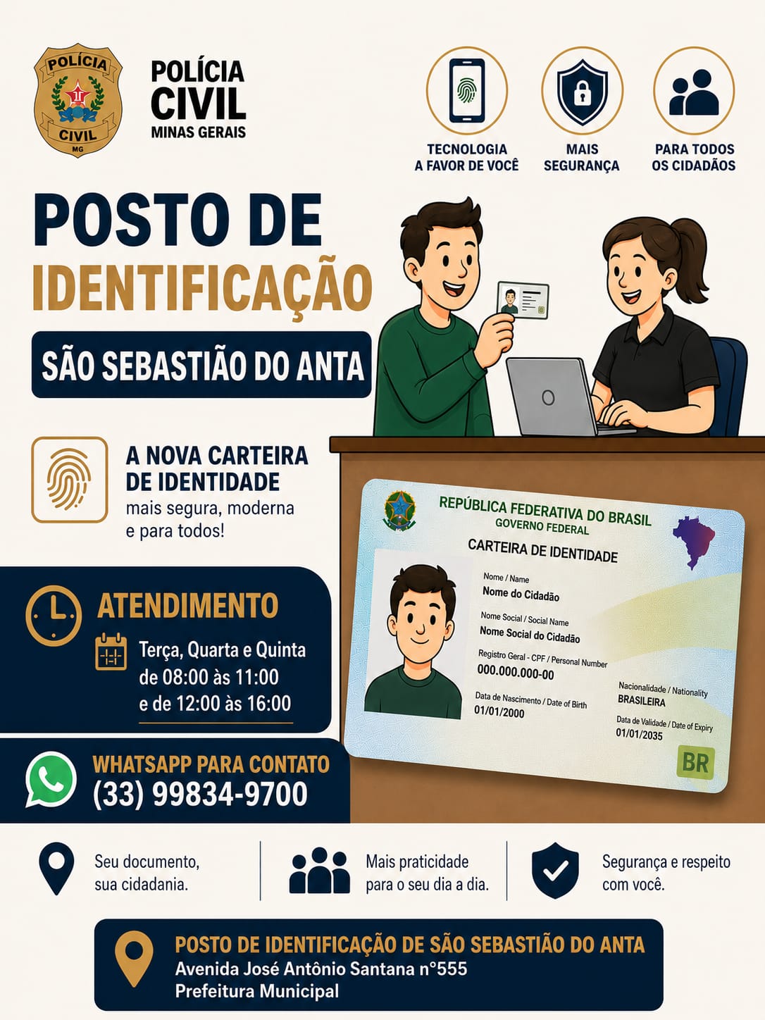 Página de programación | POSTO DE IDENTIFICAÇÃO - SÃO SEBASTIÃO DO ANTA