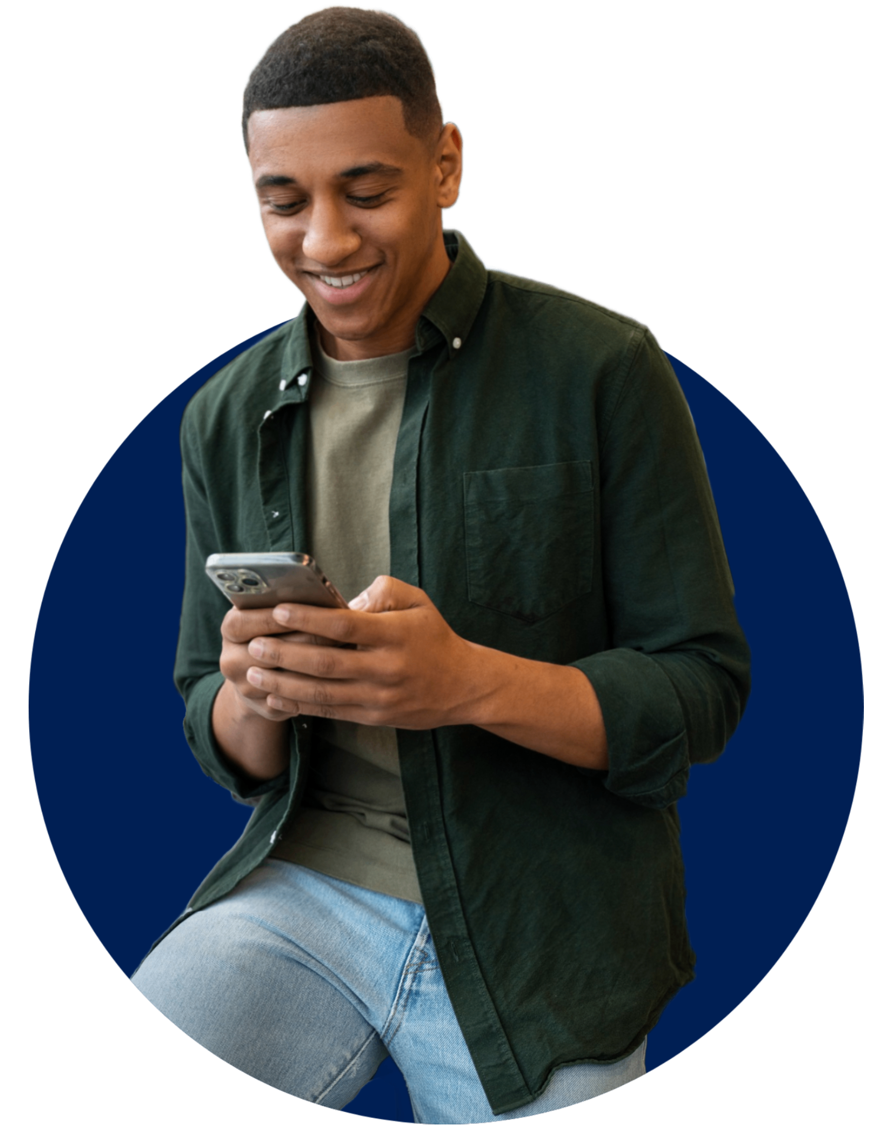 Homem com celular eAgenda